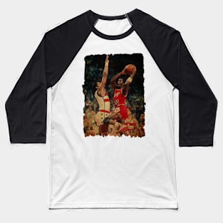 Michael Jordan vs Washington Bullets, 1985 Vintage Baseball T-Shirt